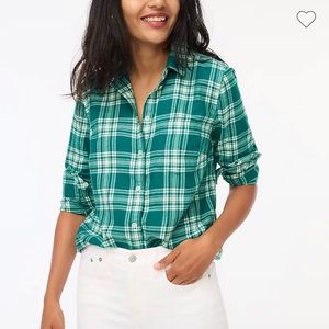 J. Crew Factory Teal Flannel Shirt